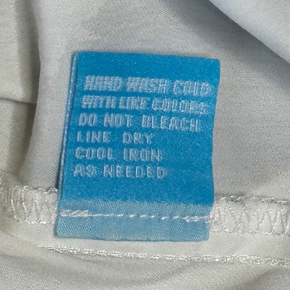 J McLaughlin Off Shoulder Blouse White Size S Tie Sleeve Preppy Coastal - Picture 5 of 6